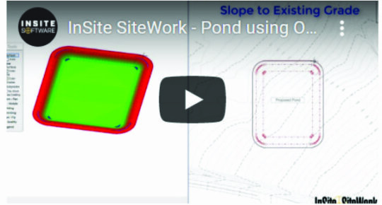 Creating a pond with InSite SiteWork
