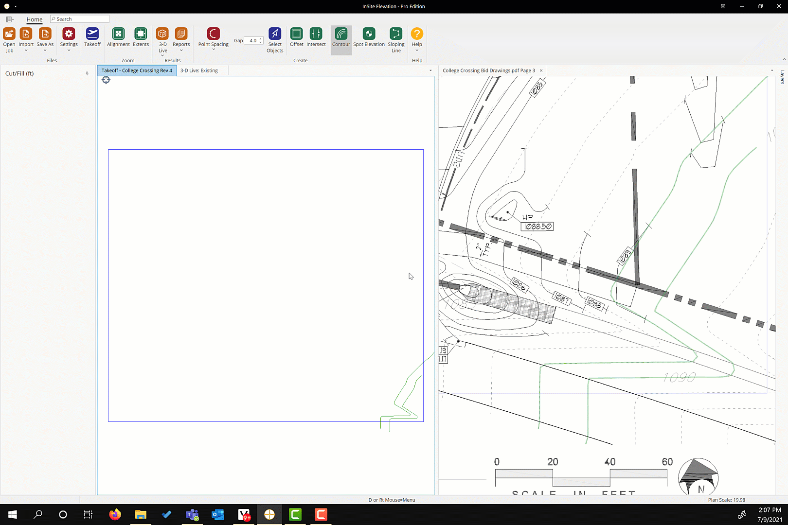 GIF animation how to enter existing grades Elevation Pro