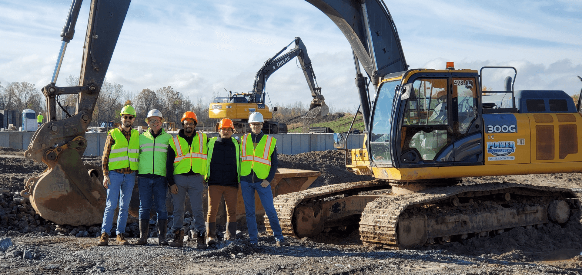 Earthwork estimating, crew at jobsite