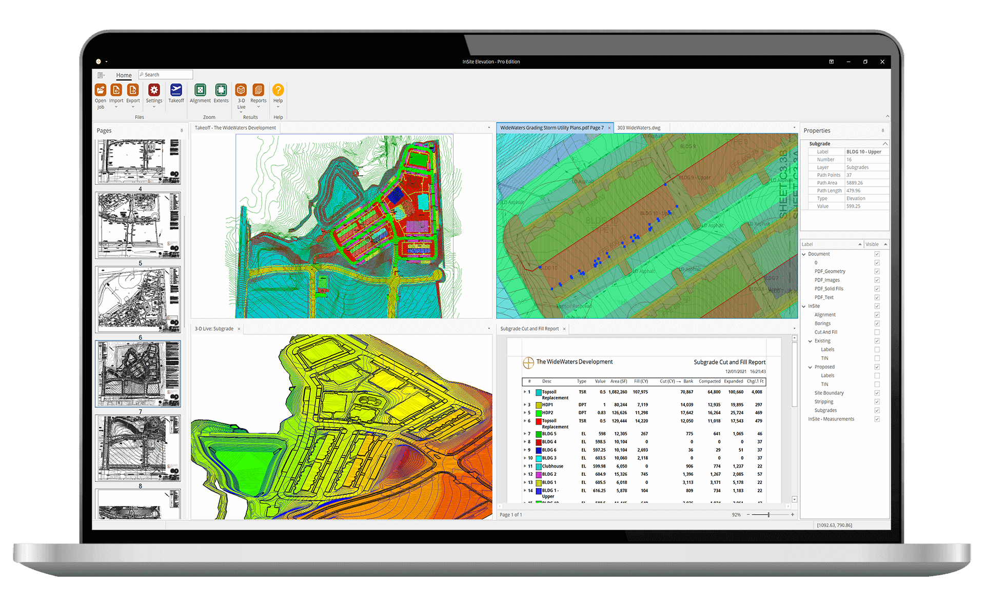 InSite Elevation Pro Software in Laptop