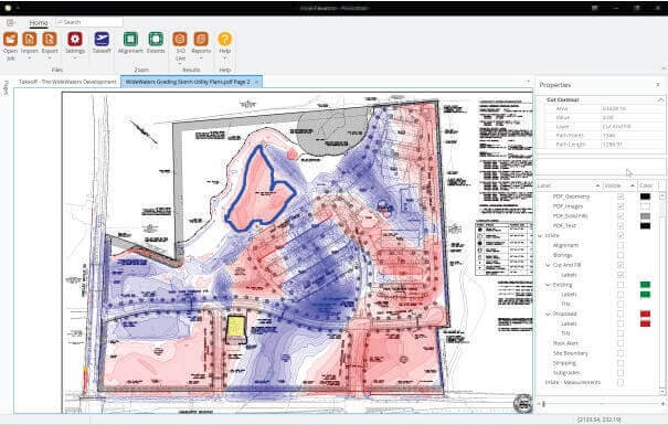 Map. Fill Process New Production Cut & Fill Map | InSite Software