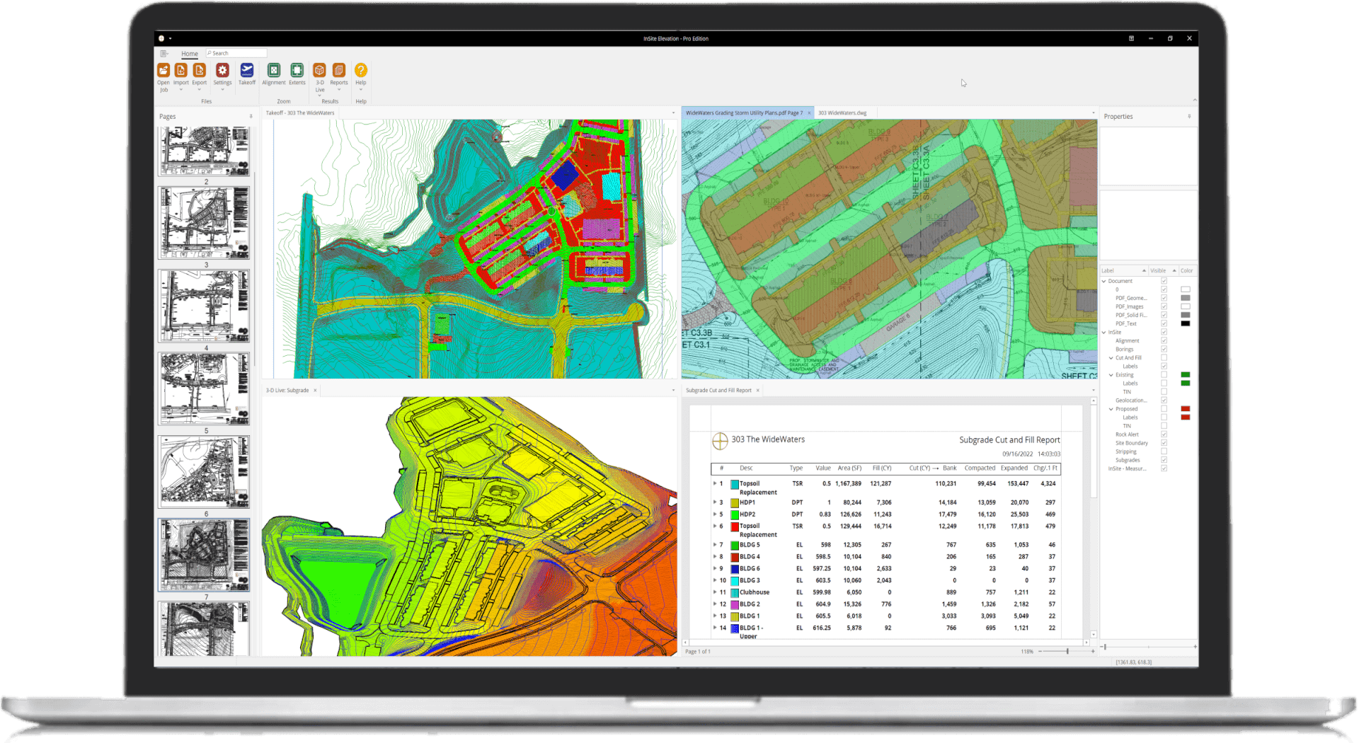 InSite Elevation Pro Software in Laptop