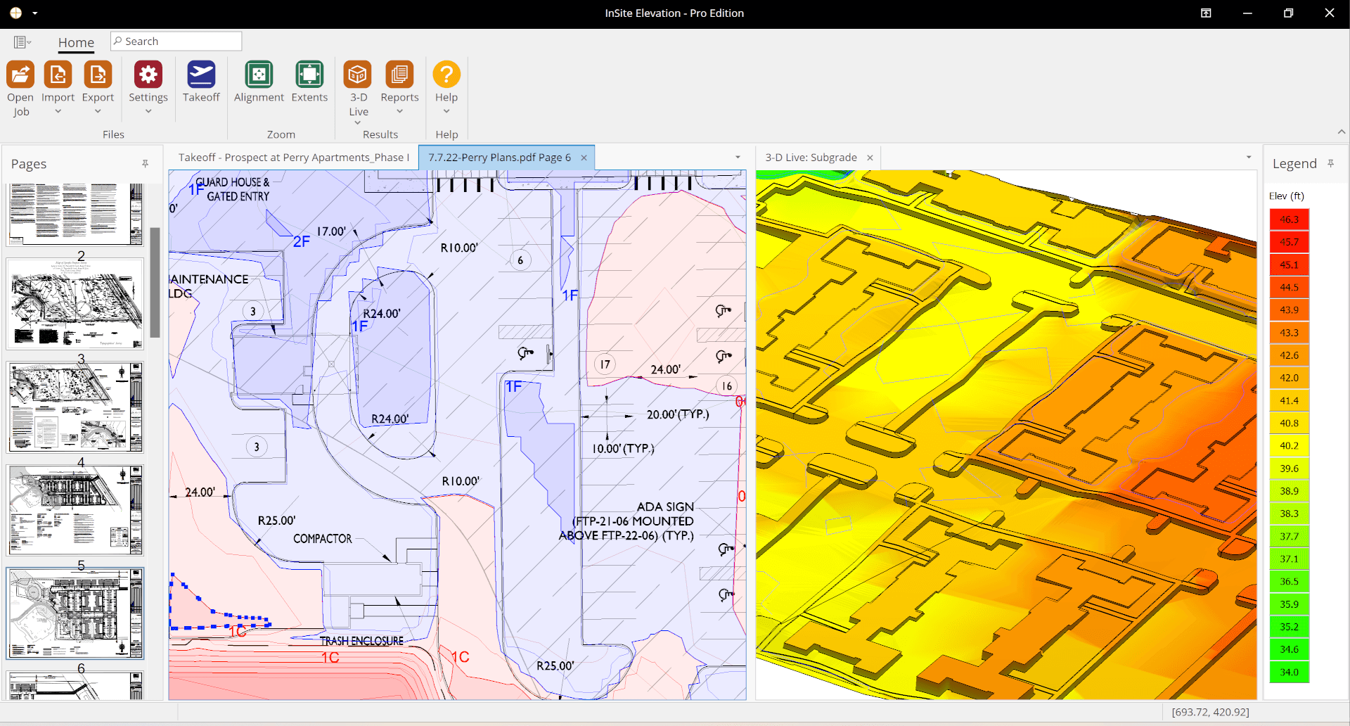 Leveraging location based data for takeoff accuracy 