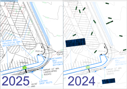 Comparison of Rendering of Elevation Pro 2024 to Elevation Pro 2025