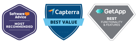 Capterra and Software Advice review badges