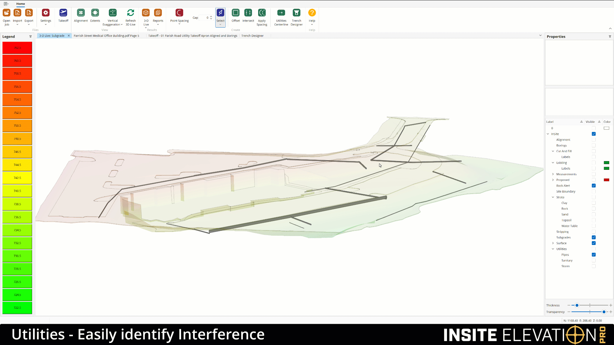 InSite Elevation Pro Utility Collision Detection 